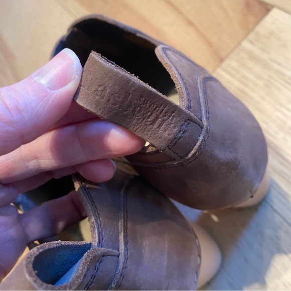 Swedish Hasbeens Toffel Chelsea Boots Brown Slip-On Leather Size 37 - Picture 6 of 6